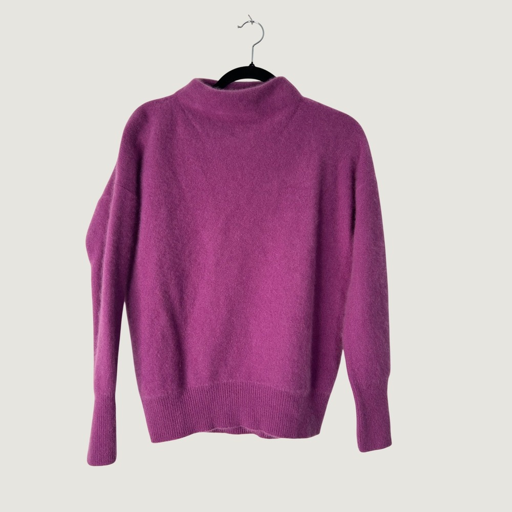 Vince Cashmere Sweater Womens S Purple Mock Neck Pullover Quiet Luxury Capsule